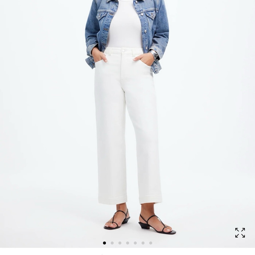 Madewell Perfect Vintage Wide-Leg Jeans, white